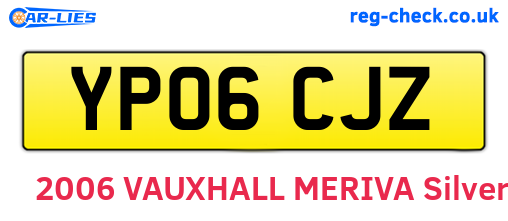 YP06CJZ are the vehicle registration plates.
