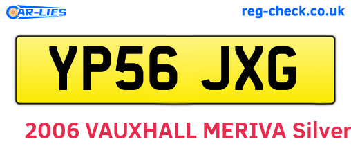 YP56JXG are the vehicle registration plates.