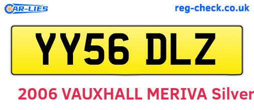 YY56DLZ are the vehicle registration plates.