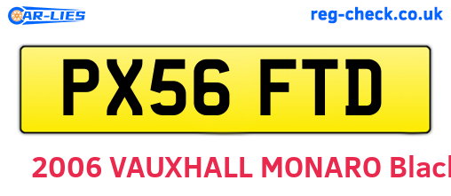 PX56FTD are the vehicle registration plates.