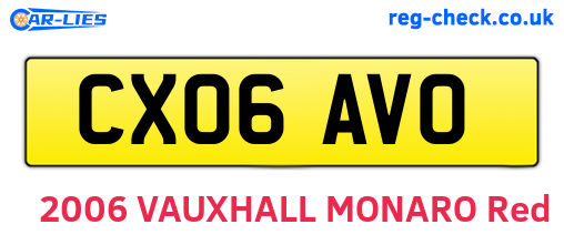 CX06AVO are the vehicle registration plates.