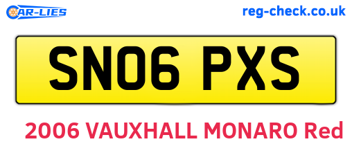 SN06PXS are the vehicle registration plates.