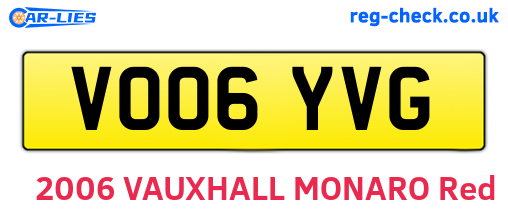 VO06YVG are the vehicle registration plates.