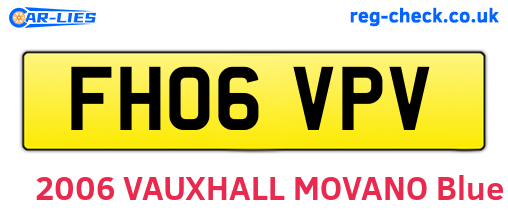FH06VPV are the vehicle registration plates.