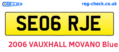 SE06RJE are the vehicle registration plates.