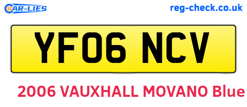 YF06NCV are the vehicle registration plates.