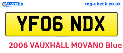 YF06NDX are the vehicle registration plates.