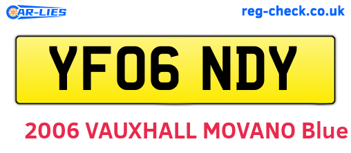 YF06NDY are the vehicle registration plates.