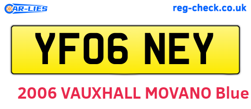 YF06NEY are the vehicle registration plates.