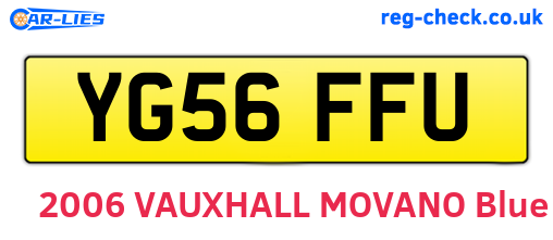 YG56FFU are the vehicle registration plates.