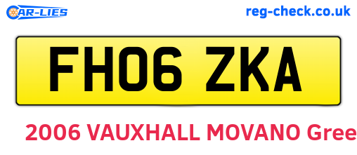 FH06ZKA are the vehicle registration plates.
