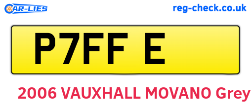 P7FFE are the vehicle registration plates.