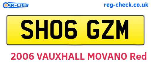 SH06GZM are the vehicle registration plates.