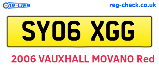 SY06XGG are the vehicle registration plates.