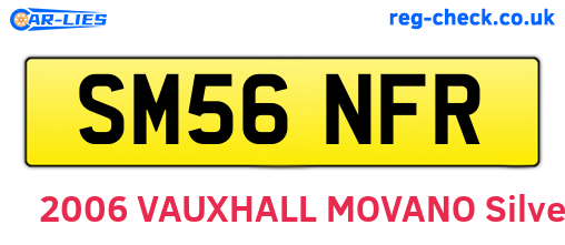 SM56NFR are the vehicle registration plates.