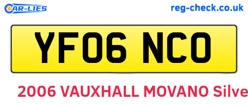 YF06NCO are the vehicle registration plates.