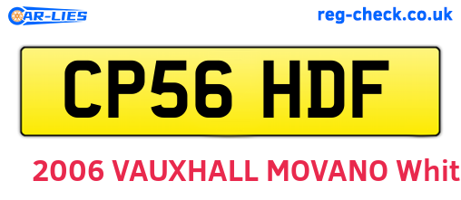 CP56HDF are the vehicle registration plates.