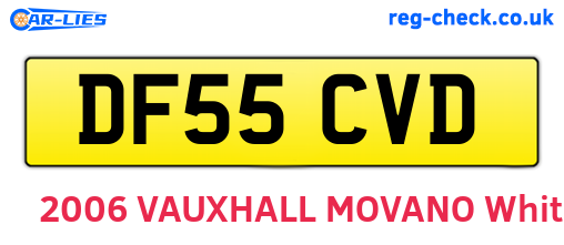 DF55CVD are the vehicle registration plates.