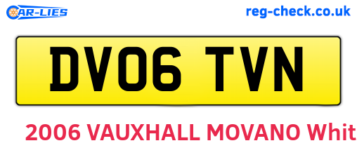 DV06TVN are the vehicle registration plates.