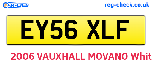 EY56XLF are the vehicle registration plates.