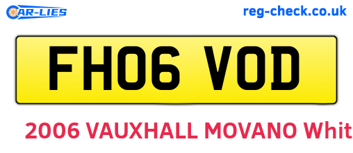 FH06VOD are the vehicle registration plates.