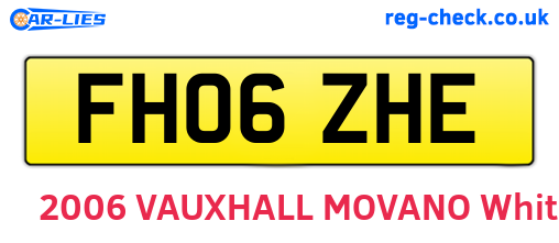 FH06ZHE are the vehicle registration plates.