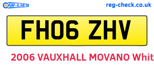FH06ZHV are the vehicle registration plates.