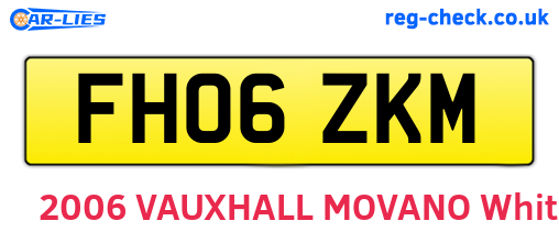 FH06ZKM are the vehicle registration plates.