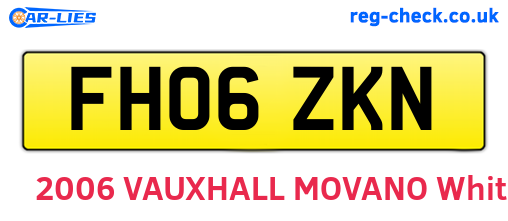 FH06ZKN are the vehicle registration plates.