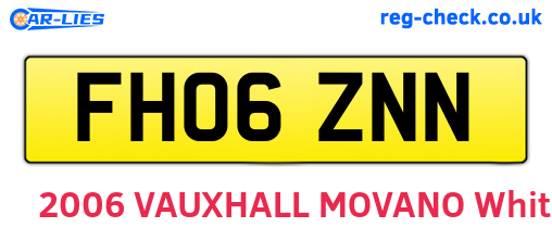 FH06ZNN are the vehicle registration plates.