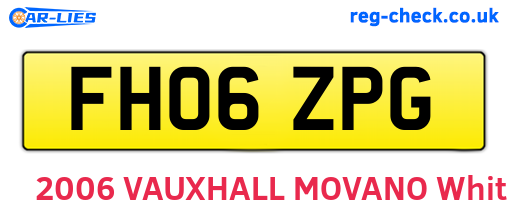 FH06ZPG are the vehicle registration plates.