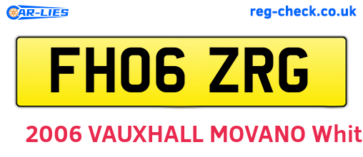 FH06ZRG are the vehicle registration plates.