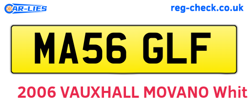 MA56GLF are the vehicle registration plates.