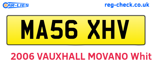 MA56XHV are the vehicle registration plates.