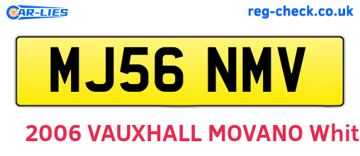 MJ56NMV are the vehicle registration plates.