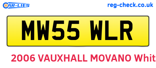 MW55WLR are the vehicle registration plates.