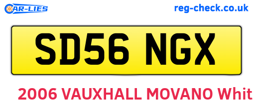 SD56NGX are the vehicle registration plates.