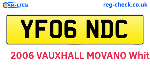 YF06NDC are the vehicle registration plates.