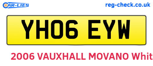 YH06EYW are the vehicle registration plates.