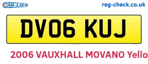 DV06KUJ are the vehicle registration plates.