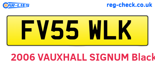 FV55WLK are the vehicle registration plates.