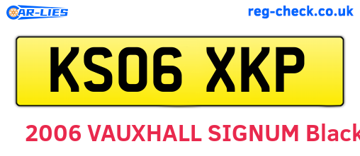 KS06XKP are the vehicle registration plates.