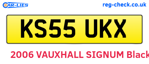 KS55UKX are the vehicle registration plates.