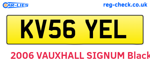 KV56YEL are the vehicle registration plates.
