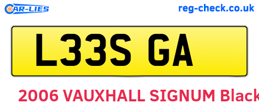 L33SGA are the vehicle registration plates.