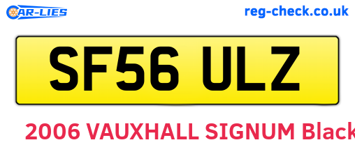 SF56ULZ are the vehicle registration plates.
