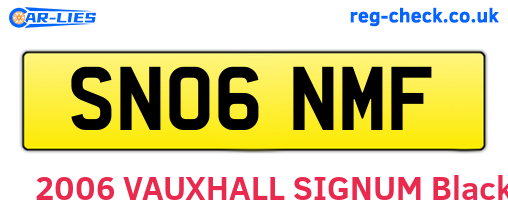 SN06NMF are the vehicle registration plates.