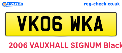 VK06WKA are the vehicle registration plates.
