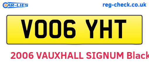 VO06YHT are the vehicle registration plates.