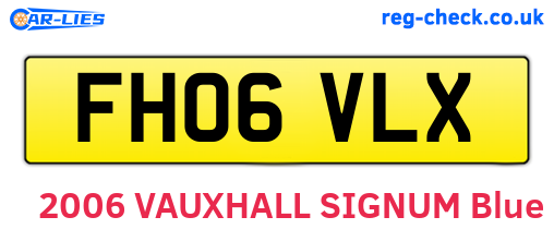 FH06VLX are the vehicle registration plates.